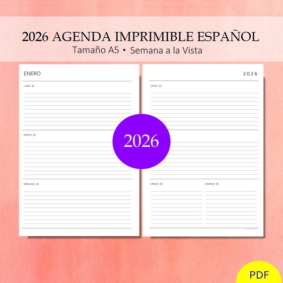 Agenda Cubierta Flexible Agenda LETTS Edge A5 2024 - Semana En 2 Páginas Multilingüe, Gris Con Cierre Elástico Agenda Semanal