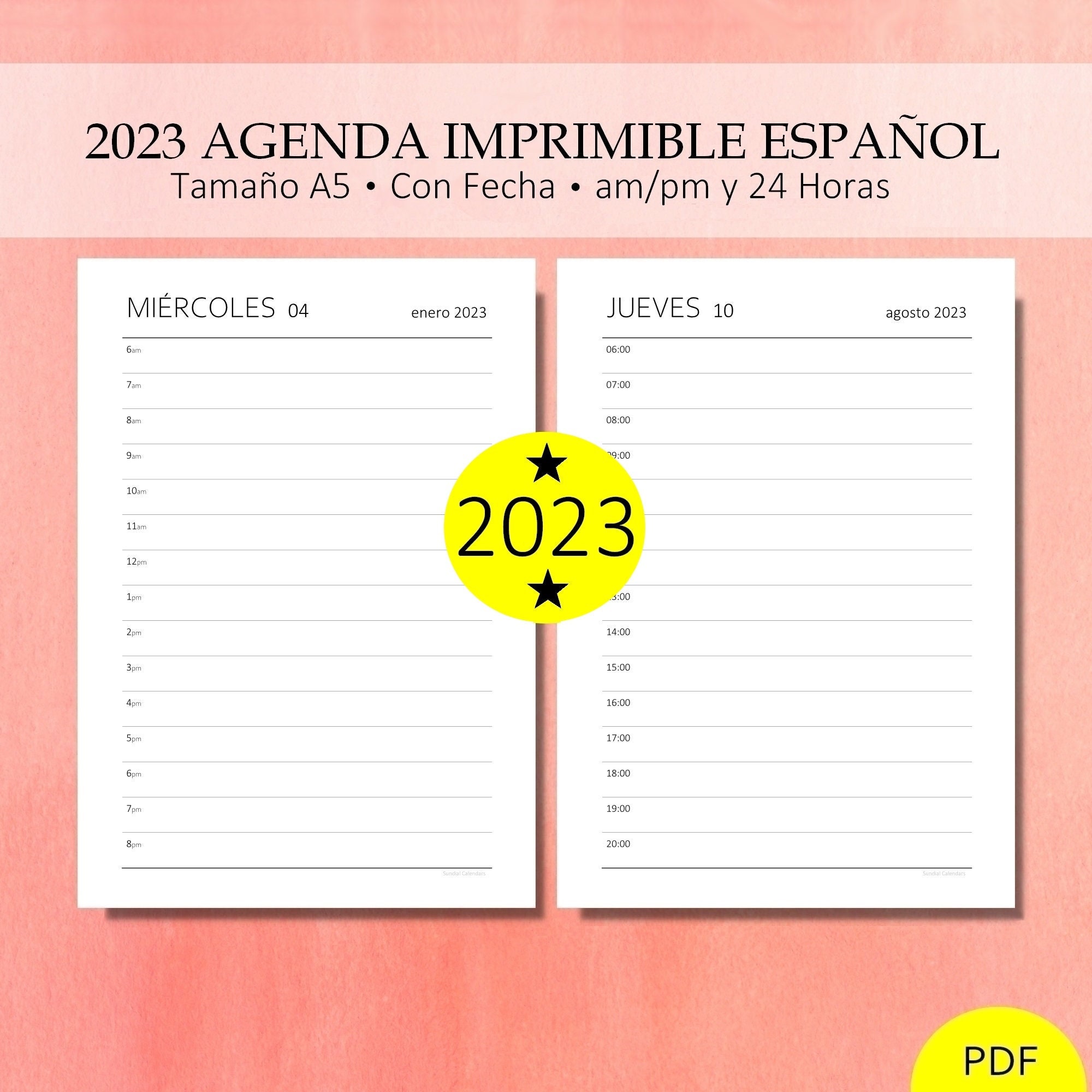 Agenda semainier 2023-2024 16 x 24 cm Boréal - Scrapmalin