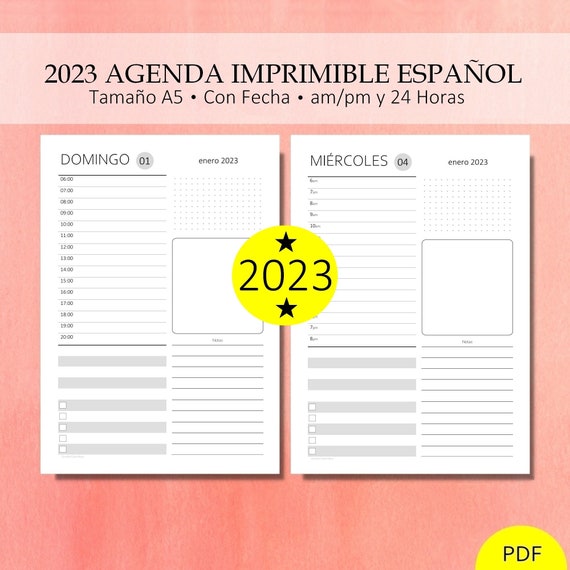 Agenda Diaria 2023 2024 Tefi Una Página Por Día 422 Págs.