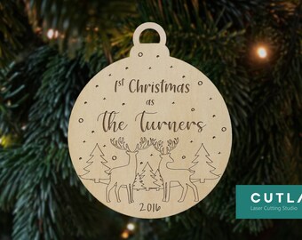 Our First Christmas Ornament, Custom Married Ornament, Personalised Christmas, Tree Decor, Wedding Gift