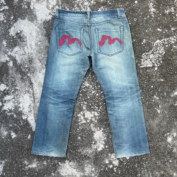 ヴィンテージEVISU。 Vintage Evisu Y2K Jeans Tiger Japanese Asian Denim Baggy