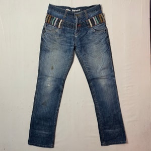 Vintage Blue Spencer Denim Jeans Vintage Blue Spencer Double Waist Denim Jeans W33