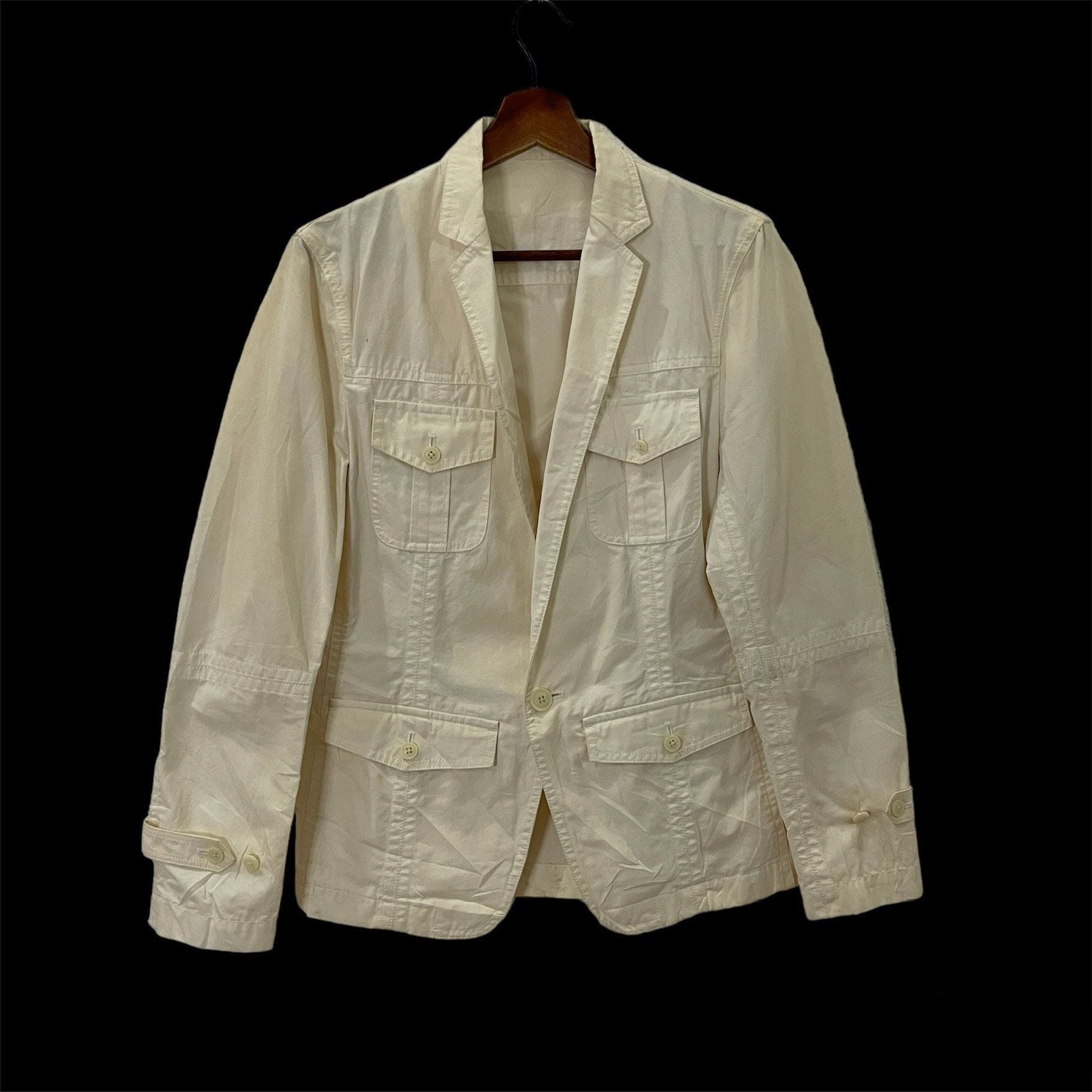 Issey Miyake, Vintage Tete Homme By Issey Miyake Tactical Jacket Vintage Tete Homme Coat japanese brand casual outfit outerwear rugged work Jacket Size M