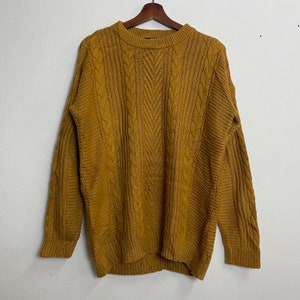 Vintage Uniqlo Drawstring Honeycomb Knitwear Jumper Vintage Uniqlo Knitwear Sweater Vintage Uniqlo Pullover Knitwear Size L