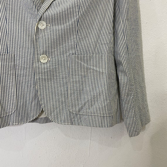 ジャケット・アウター Vintage Ralph Lauren stripe chaster coat Rare VTG POLO RALPH LAUREN Seersucker Striped Full Zip