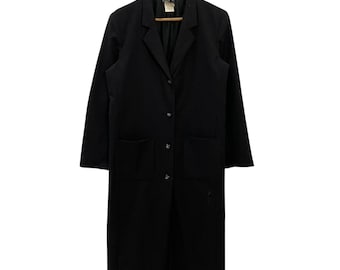 Vintage AGNES B Paris Trench Coat Double Breasted Jacket Size 3
