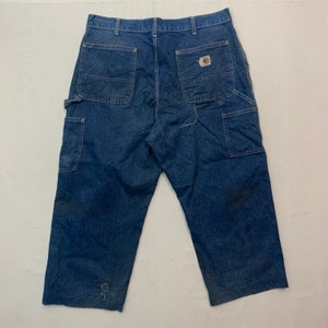 Vintage Carhatt Workwear Denim Pants Vintage Carhatt Cropped Pants W36