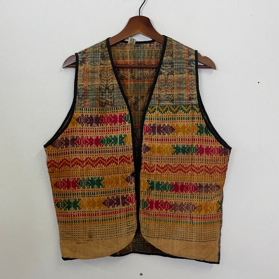 Vintage Handmade Vest Vintage Handmade Art Vest Size M - Etsy Finland