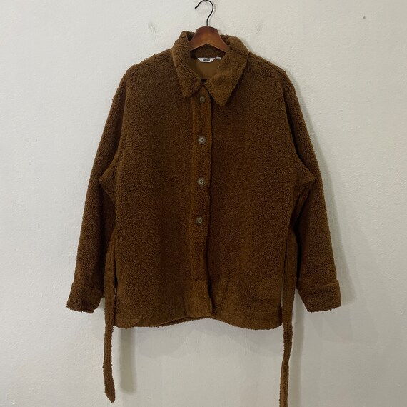 Lemaire, Vintage Lemaire X Uniqlo Jacket Vintage Lemaire X Uniqlo Fleece Jacket Vintage Lemaire X Uniqlo Fleece Button Ups Jacket Size L