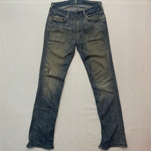 Vintage 7 For All Mankind Denim Jeans Vintage 7 For All Mankind Distressed Denim Jeans W32