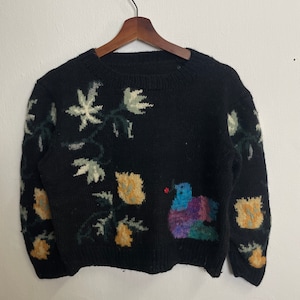 Vintage Hand Knit Habitat Motive Knitwear Vintage Hand Knit Pullover Knitwear Vintage Hand Knit Crewneck Sweater Size L