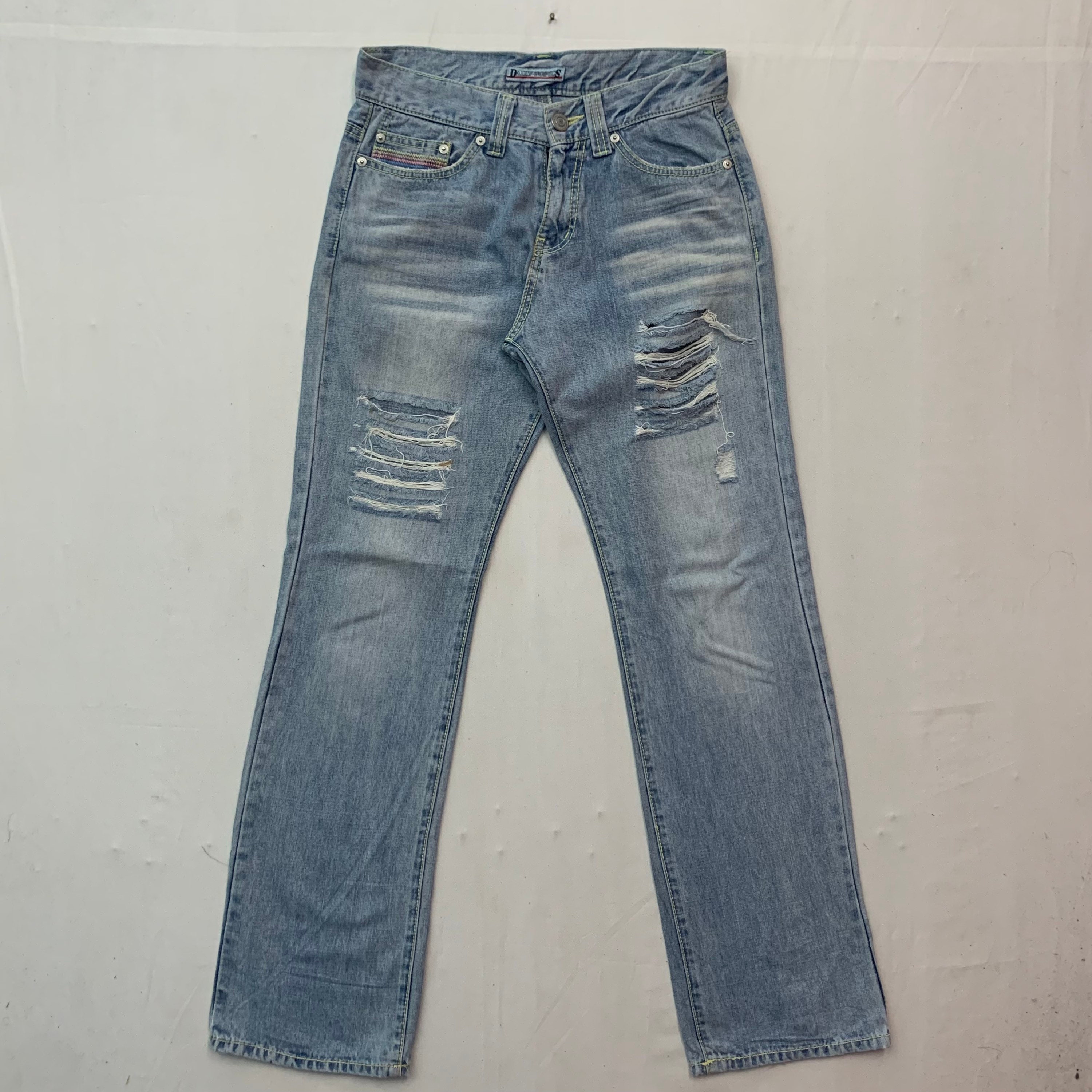 【DISCERNMENT】Daily Light Blue Denim Jeans 4 Take light blue denim - DISCERNMENT | 60% - Asian Fashion