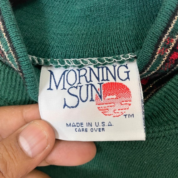 Vintage 90s Morning Sun Village Motive Sweatshirt… - image 5