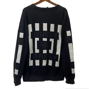Vintage 90s Stussy Tribe Sweatshirt Vintage 90s Stussy Crewneck Sweatshirt Vintage 90s Stussy Pullover Sweatshirt Size M