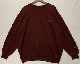 Vintage Hanes Sweatshirt Vintage Hanes Small Logo Embroidery Sweatshirt Vintage Hanes Pullover Sweatshirts Size XL