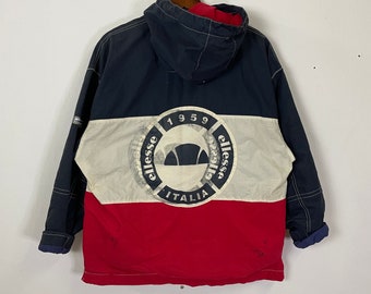ヴィンテージ 1990 年代 ELLESSE ブルドッグ スキー ジャケット L