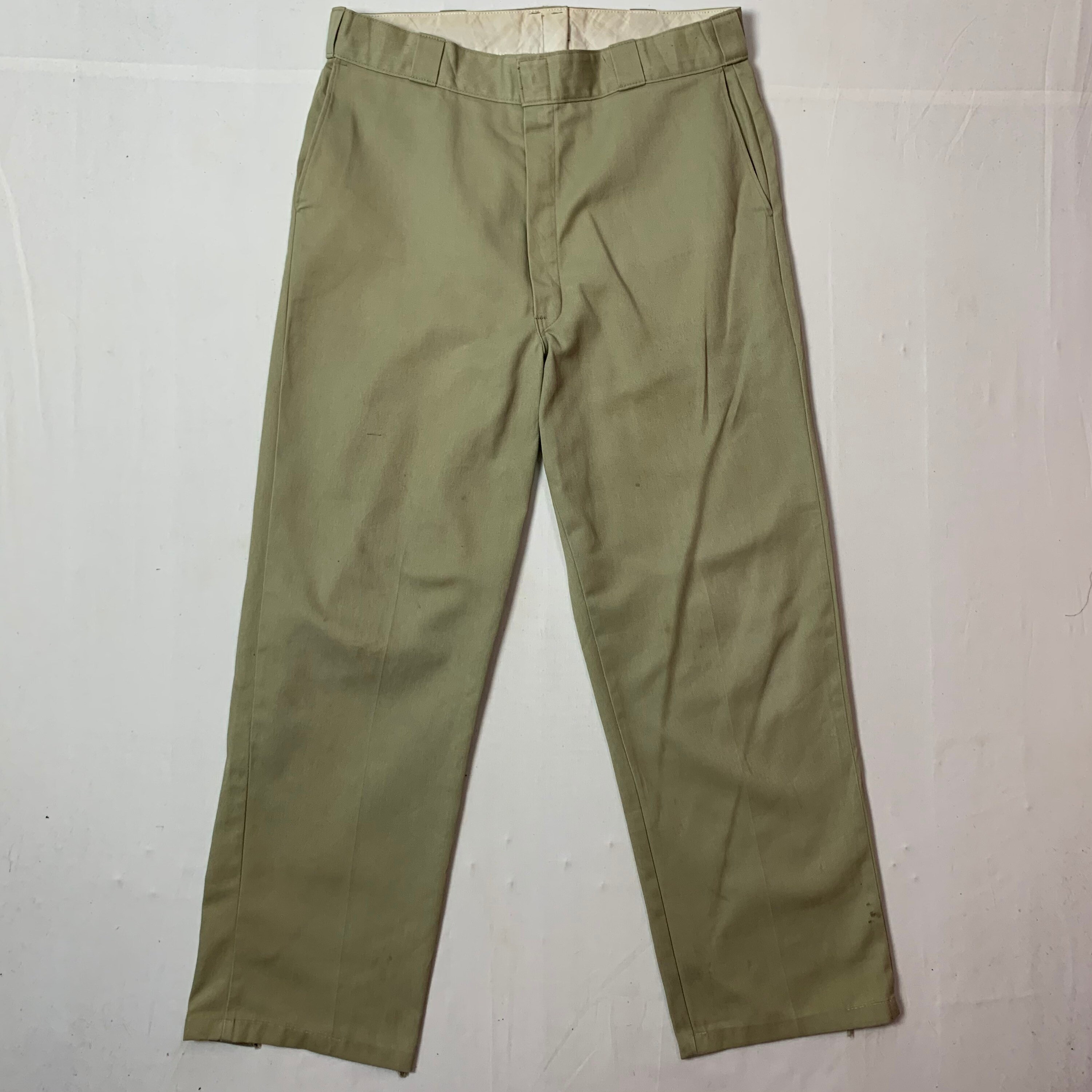 パンツ 90s USA DICKIES cino trousers pant VTG 80s 90s Dickies Pants 28x33 Navy Blue Made In USA Chino