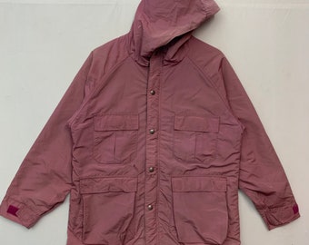 Chaqueta vintage de los 90 de L.L. Bean con cremallera y botones. Chaqueta parka con capucha y múltiples bolsillos vintage de los 90 de L.L. Bean, talla L.