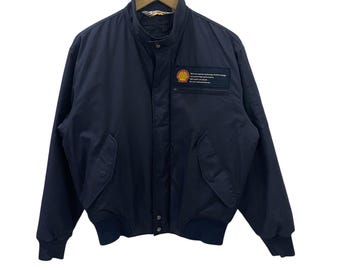 Giacca vintage Shell Workers, giacca con finiture di marca giapponese, abbigliamento casual, capospalla, giacca da lavoro robusta, taglia L