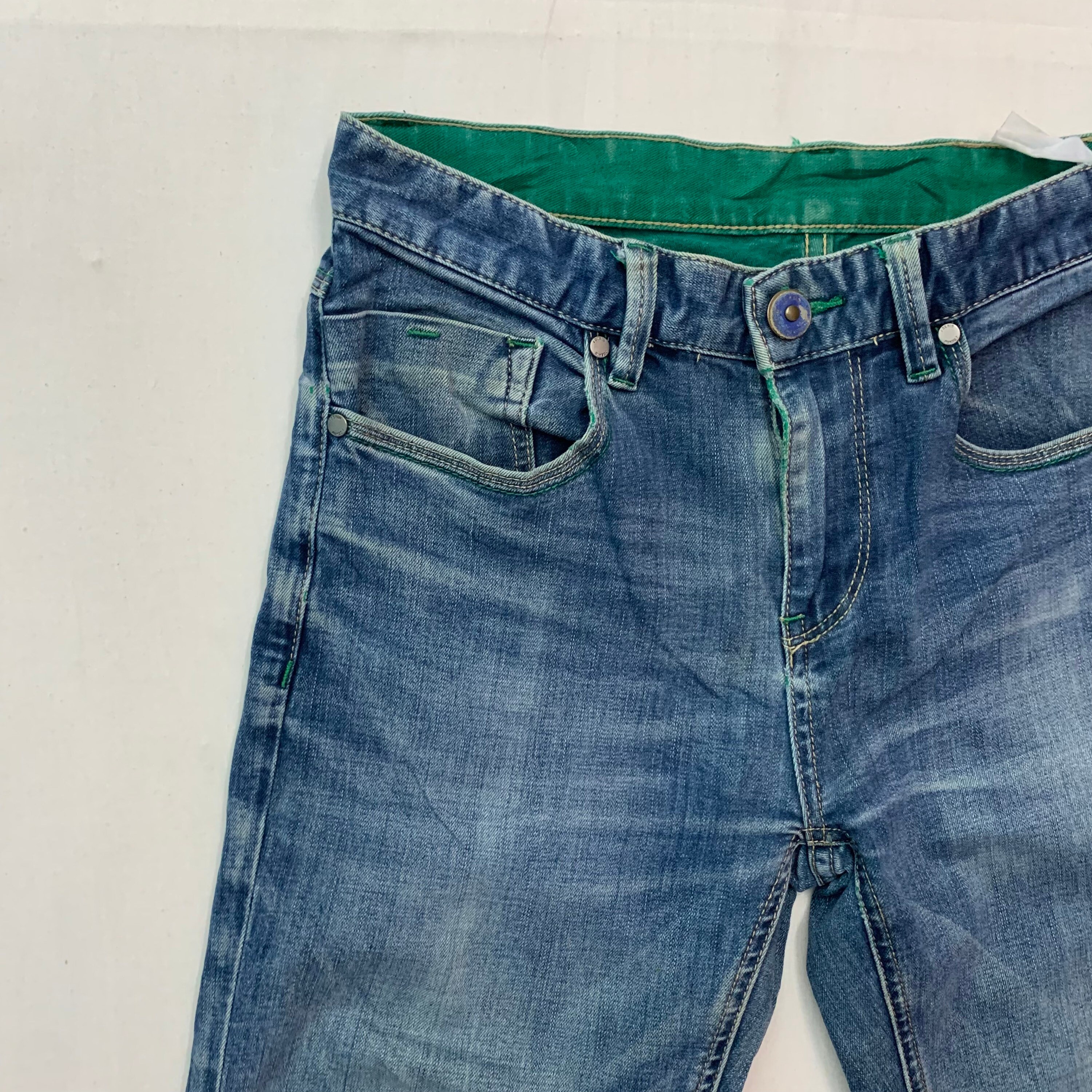 Vintage Jeanswest Green Denim Jeans Vintage Jeanswest Grenn - Etsy UK
