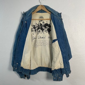 Vintage Edovi John Edward  Biker Jacket Vintage Edovi Zipper Ups Jacket Vintage Edovi Button Ups Jacket Size XXL