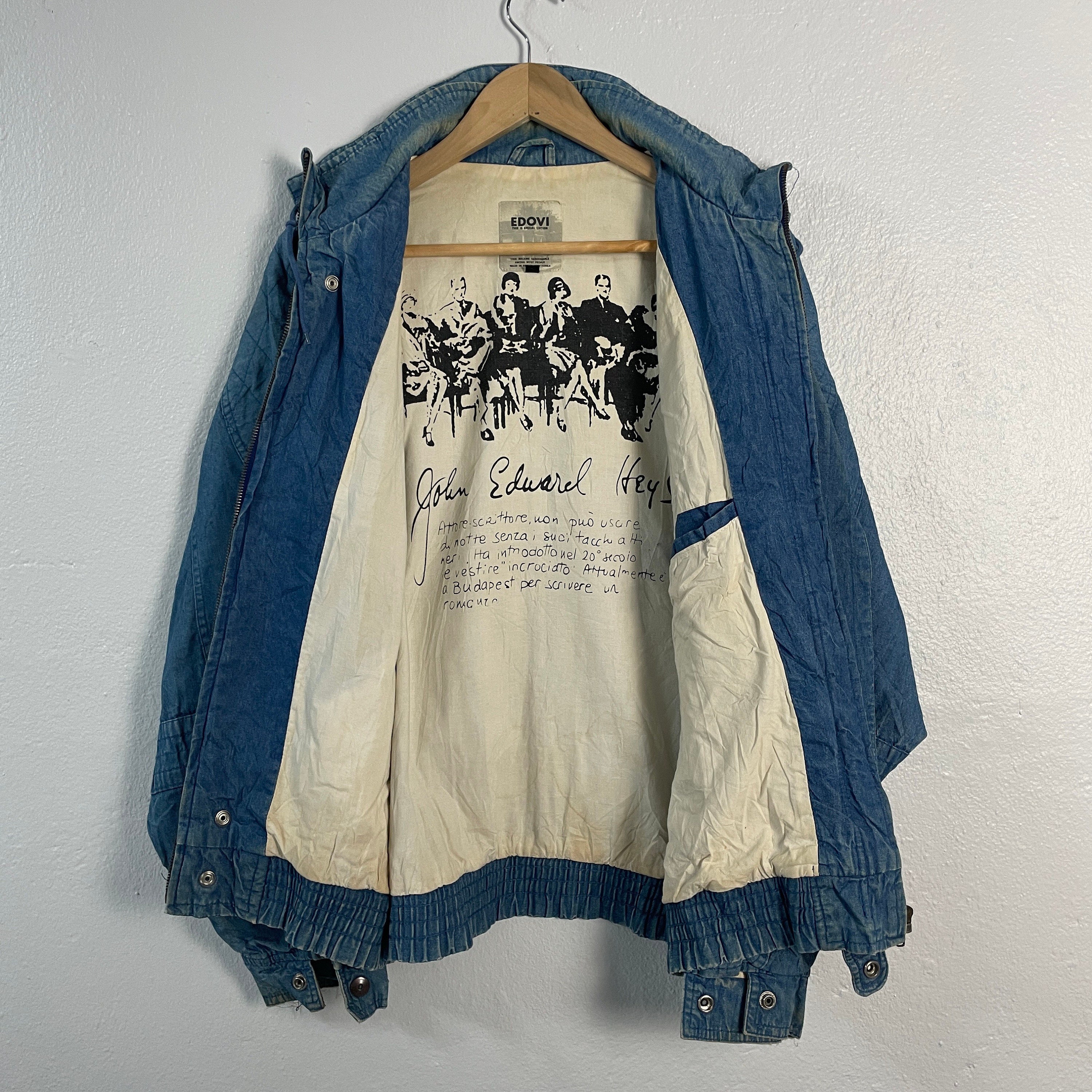Vintage Edovi John Edward Biker Jacket Vintage Edovi Zipper