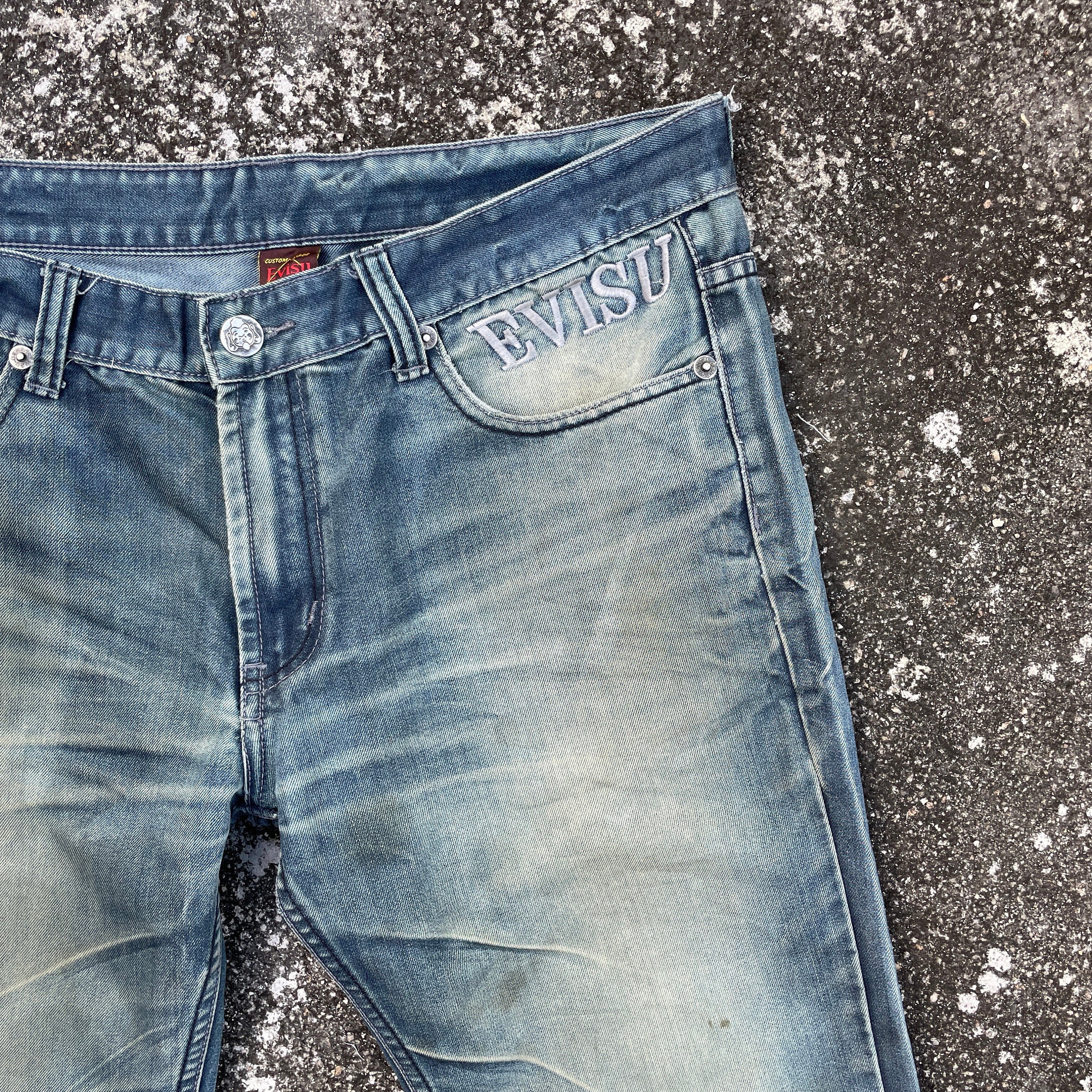 Vintage Evisu Dragon Denim Vintage Evisu Embroidery Logo Denim