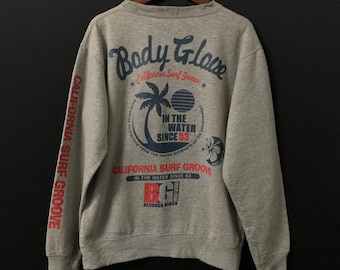 Vintage Body Glove Sweatshirt Vintage Body Glove Big Logo Sweatshirt Vintage Body Glove Crewneck Plain Sweatshirt Size M