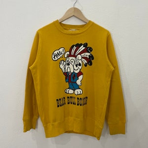 Vintage Bear Bull Bomber Navajo Style Sweatshirts Vintage Bear Bull Bomber Navajo Style Crewneck Sweatshirts Size M