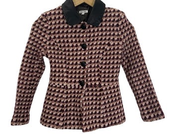 Miu Miu League Red Checkered Gingham Red Viscose Blouse