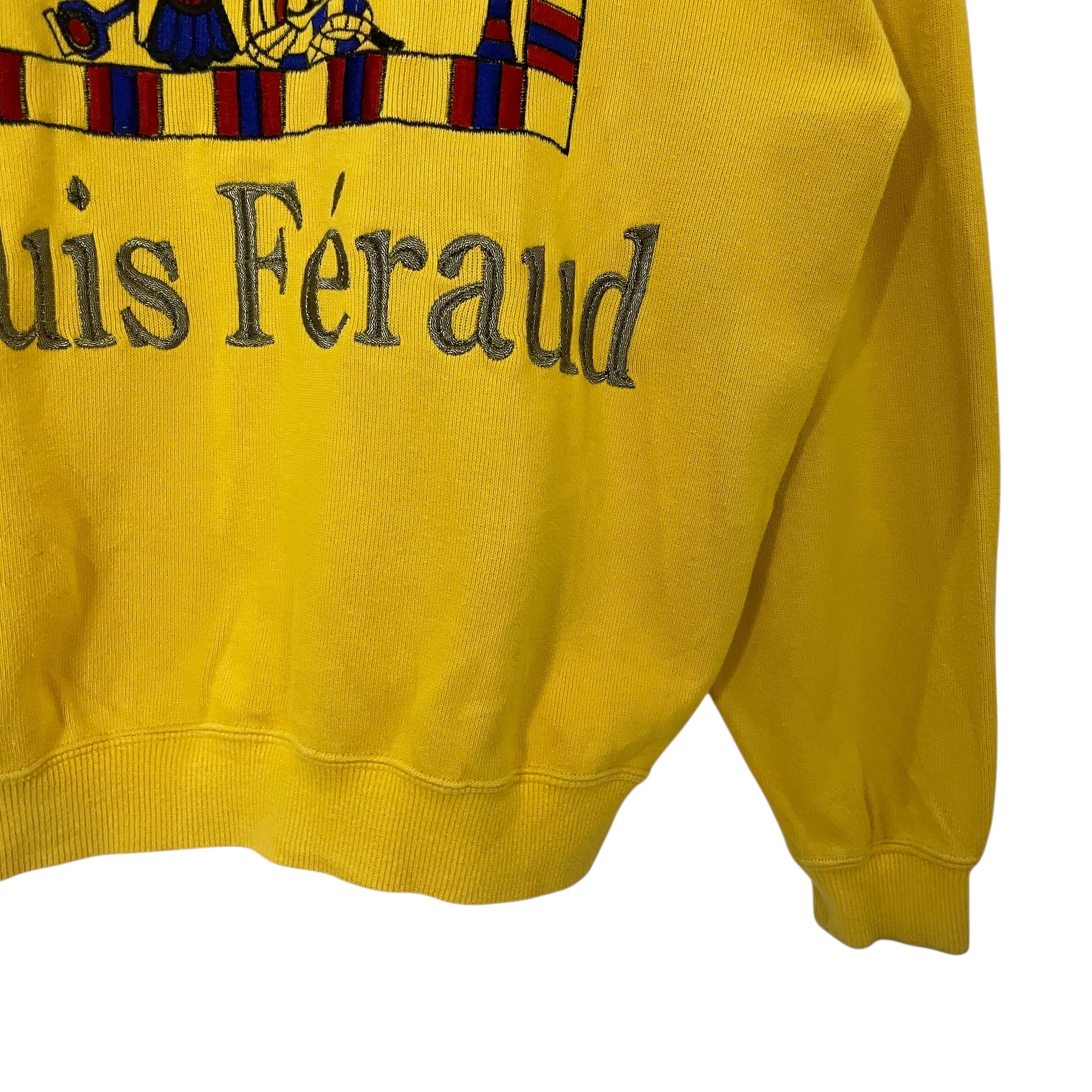 Louis Feraud ルイフェロー, エンブレム刺繍　文字刺繍　セーター, サイズＬ ヴィンテージ ルイ・フェロー セーター ヴィンテージ ルイ・フェロー