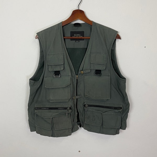 Vintage Elspia Collection Utility Multipocket Vest Vintage Elspia Collection Fishing Vest Vintage Elspia Collection Vest Size M
