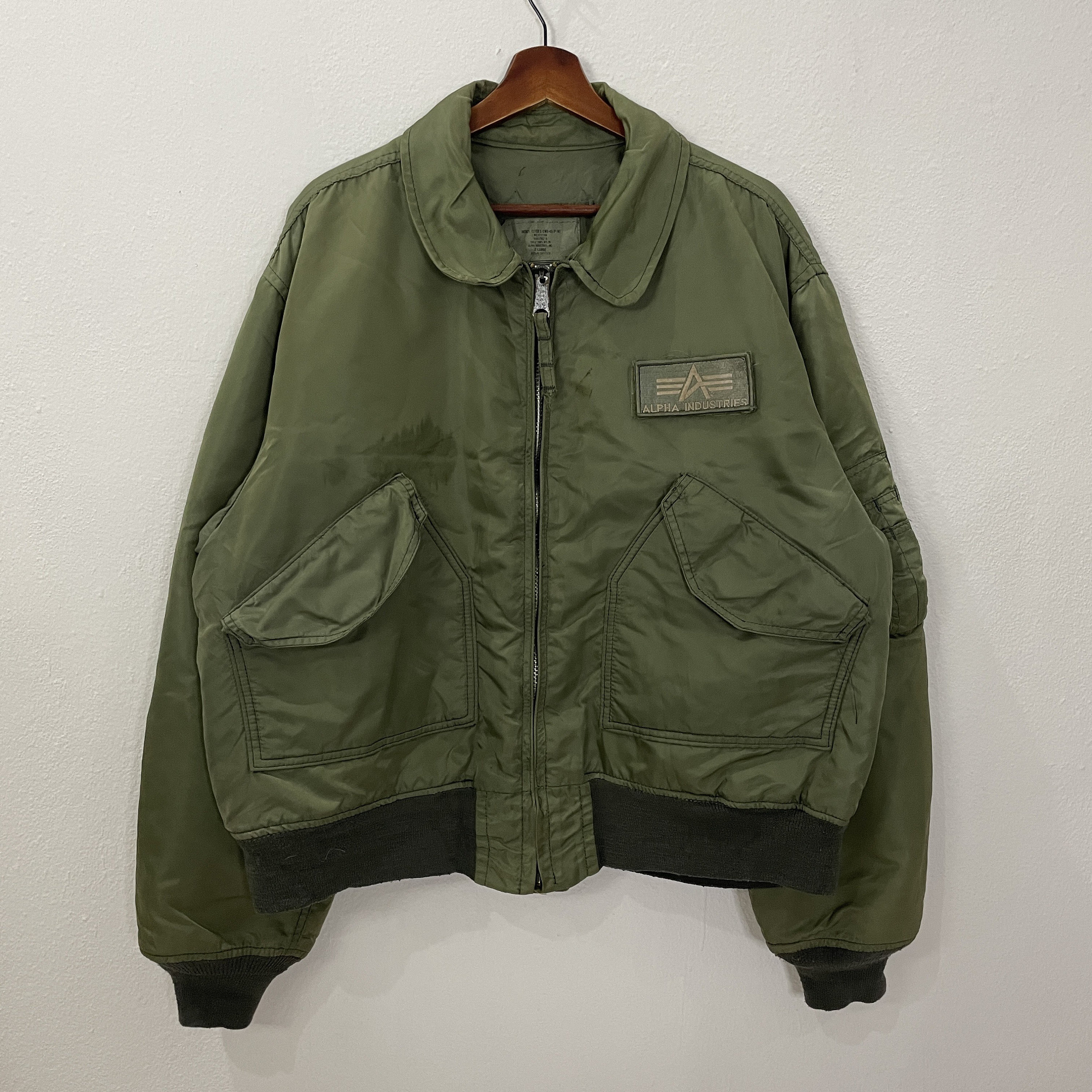 Vintage 90s Alpha Industries CWU-45/P Bomber Jacket Vintage