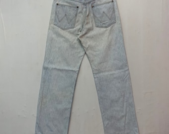 Pantalones vaqueros Wrangler vintage de los 90 con hebillas, estilo desgastado, talla W30.