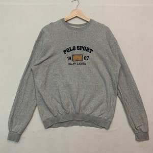 Vintage Polo Sport Sweatshirt Vintage Polo Sport 1967 Embroidery Big Logo Sweatshirt Vintage Polo Sport Crewneck Sweatshirt Size L