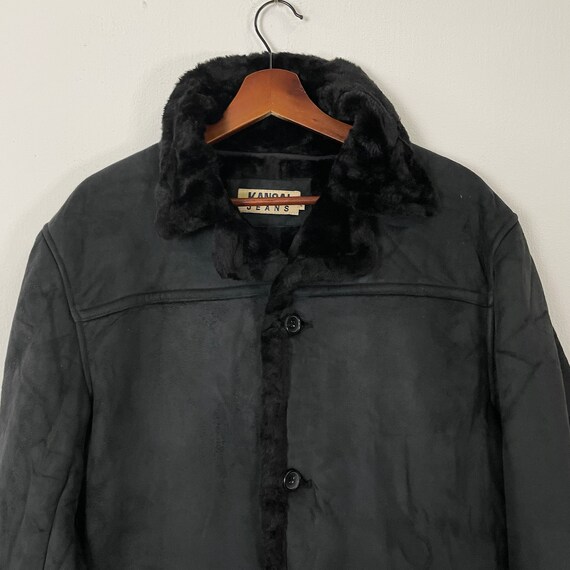 ジャケット・アウター 90s KANSAI JEANS fake fur mouton blouson Vintage Kansai Jeans by Kansai Yamamoto Winter Jacket Vintage