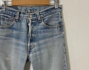 Vintage 90s Levis Denim Jeans Vintage 90s Levis Distressed Denim Jeans - Image 2