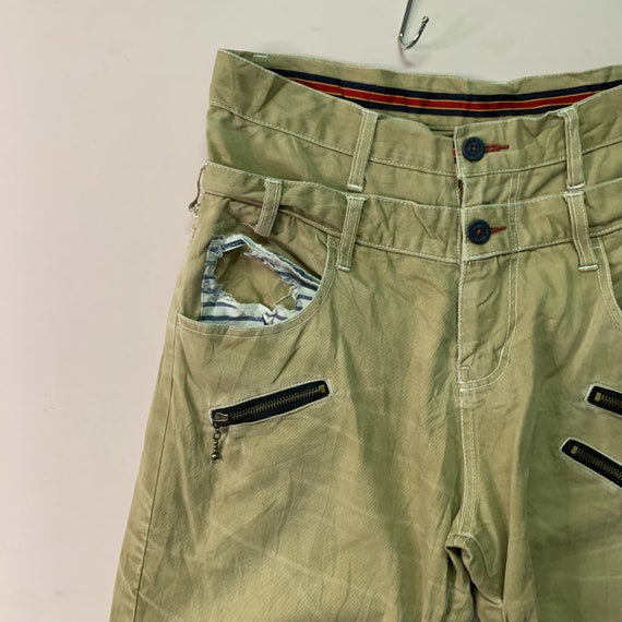 Vintage Unbranded Double Waist Multipocket Pants … - image 3