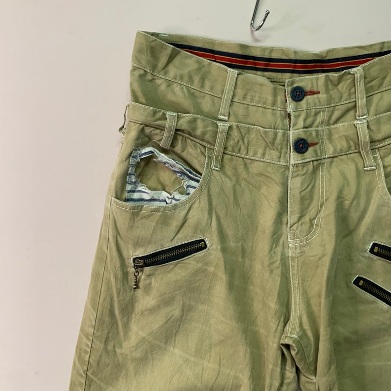 Vintage Unbranded Double Waist Multipocket Pants Vintage Unbranded Casual Pants W33 image 3