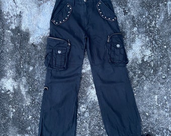 Vintage Unbranded Pants Vintage Unbranded Multipocket Punk Style Pants Vintage Unbranded Multipocket Tactical Pants W25