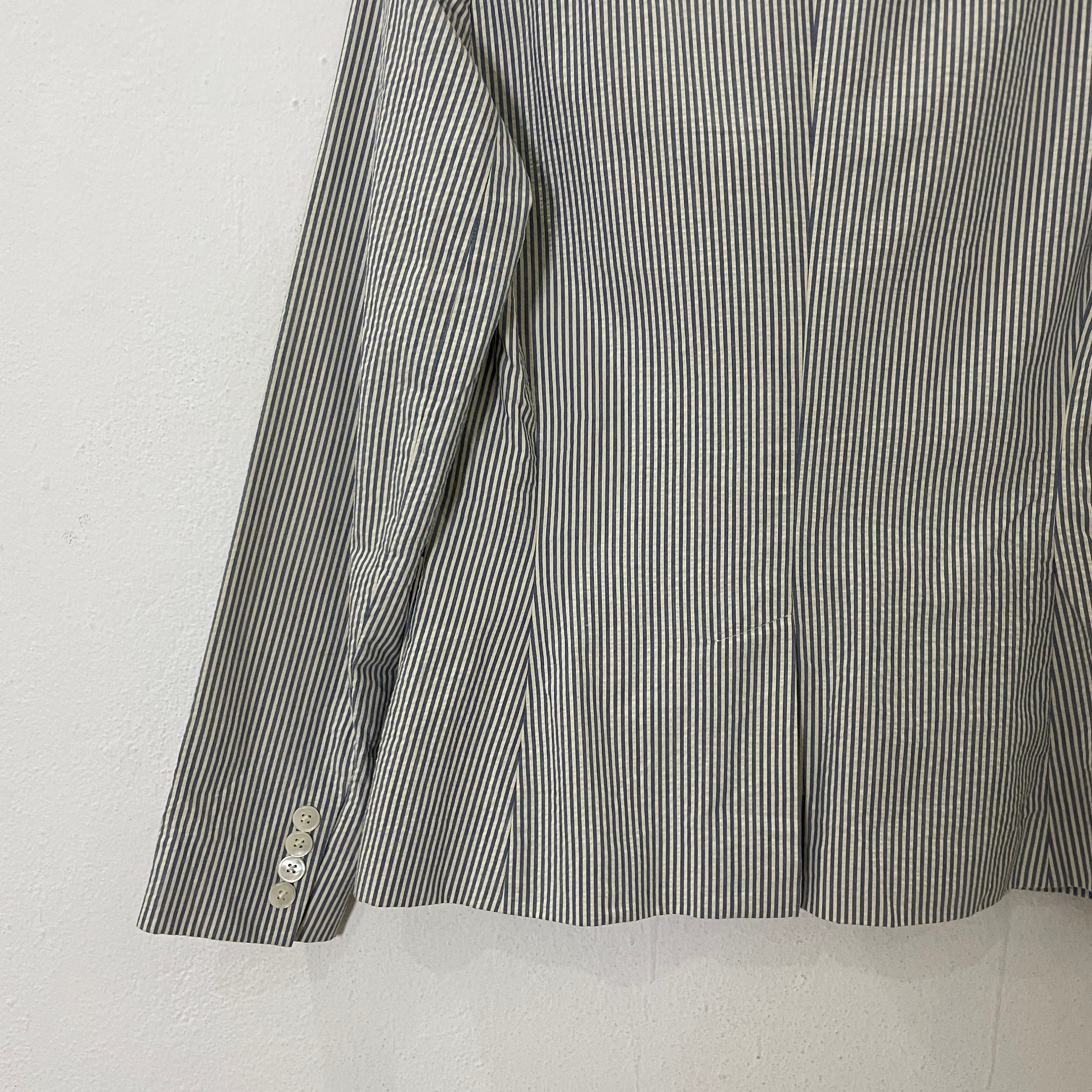 ジャケット・アウター Vintage Ralph Lauren stripe chaster coat Rare VTG POLO RALPH LAUREN Seersucker Striped Full Zip