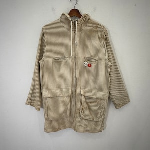 Vintage Peyton Place PPFM Arbeitsjacke, Vintage Peyton Place Zipper Ups Workers Hickory Stripe Jacke, Größe M