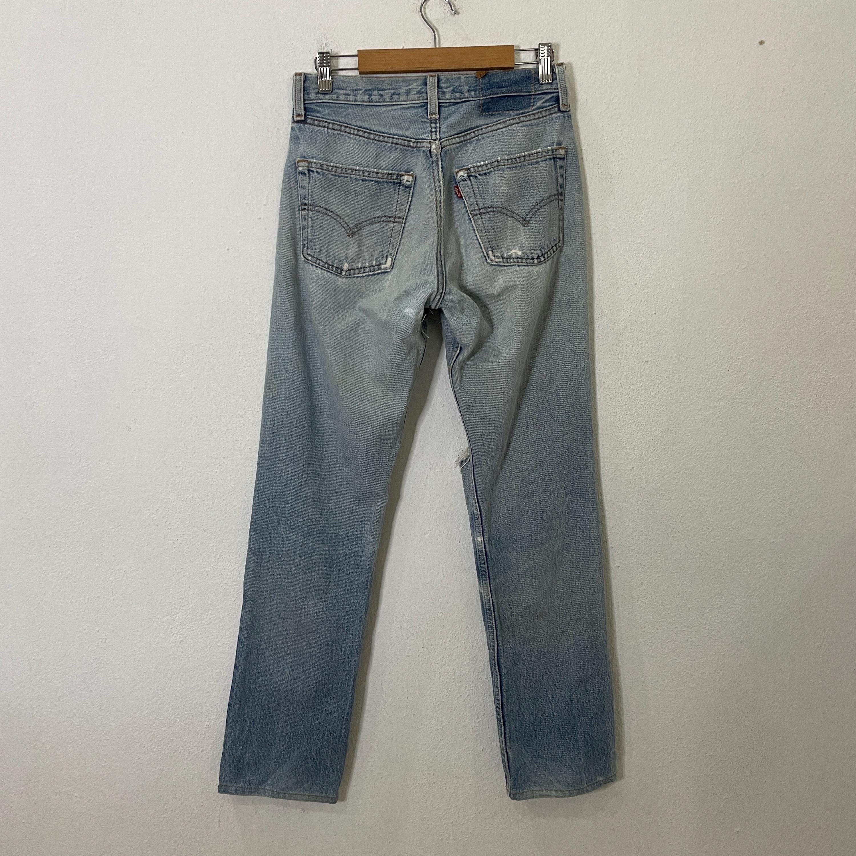 Vintage 90s Levis 503 Distressed Jeans Punk Grunge Style