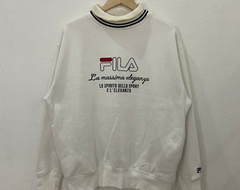 Vintage Fila Italiaanse trui Vintage Fila Italiaanse trui met groot logo Vintage Fila Italiaanse trui maat L