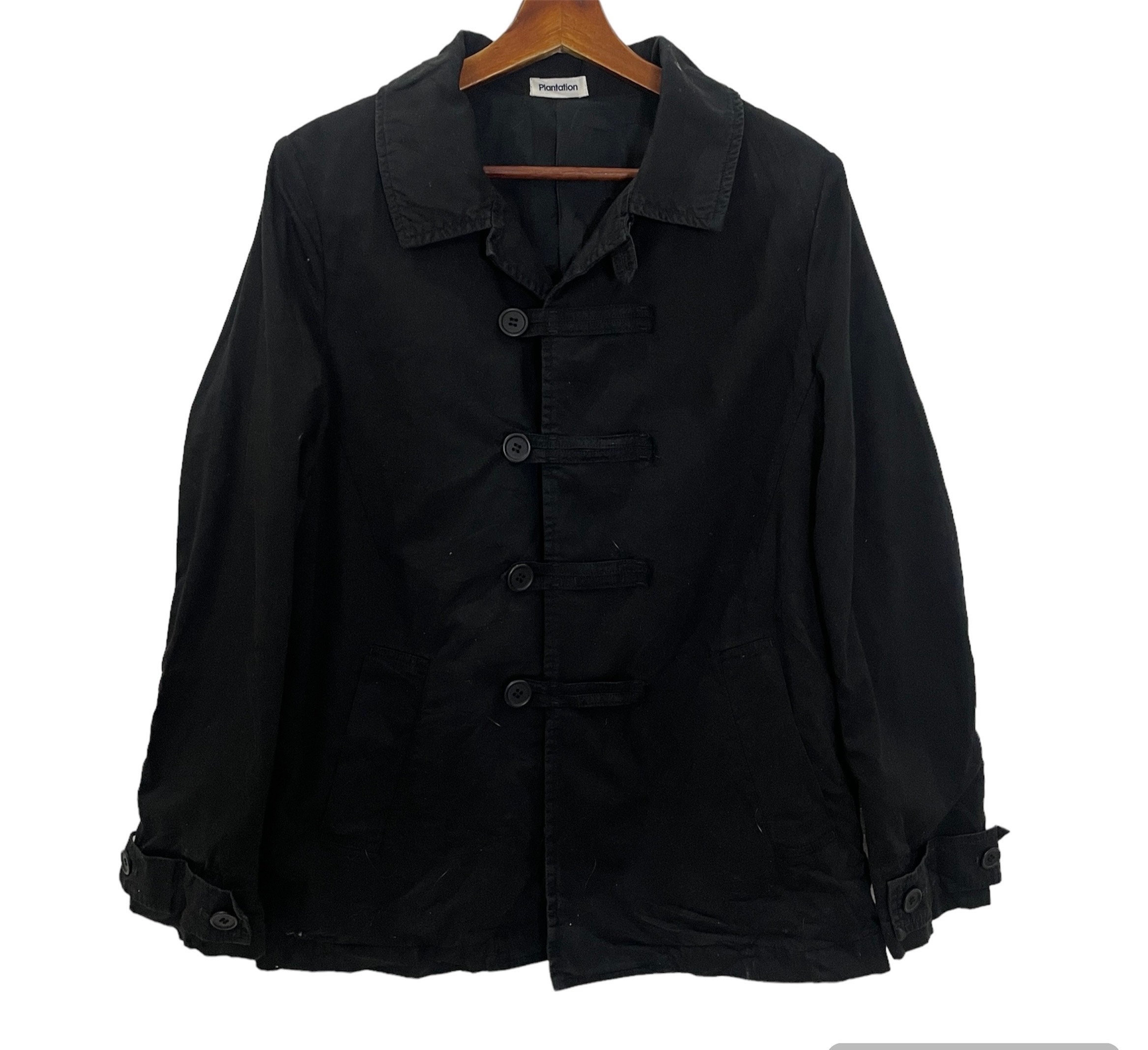新品 Plantation イッセイミヤケ コットン ノーカラー ジャケット 新品 Plantation イッセイミヤケ コットン ノーカラー ジャケット