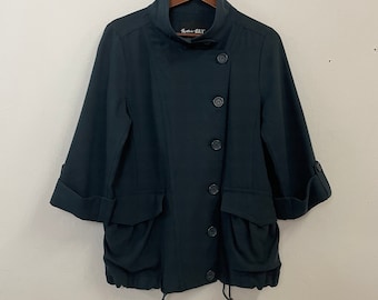 Unique Multicolour Vintage Jacket ELHO Overcoat Oversize