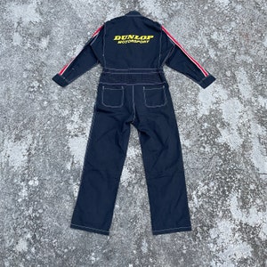 Vintage Dunlop Motorsport Overall Vintage Dunlop Motorsport Big Logo Overall Vintage Dunlop Motorsport Spellout Logo Overal w 32-34