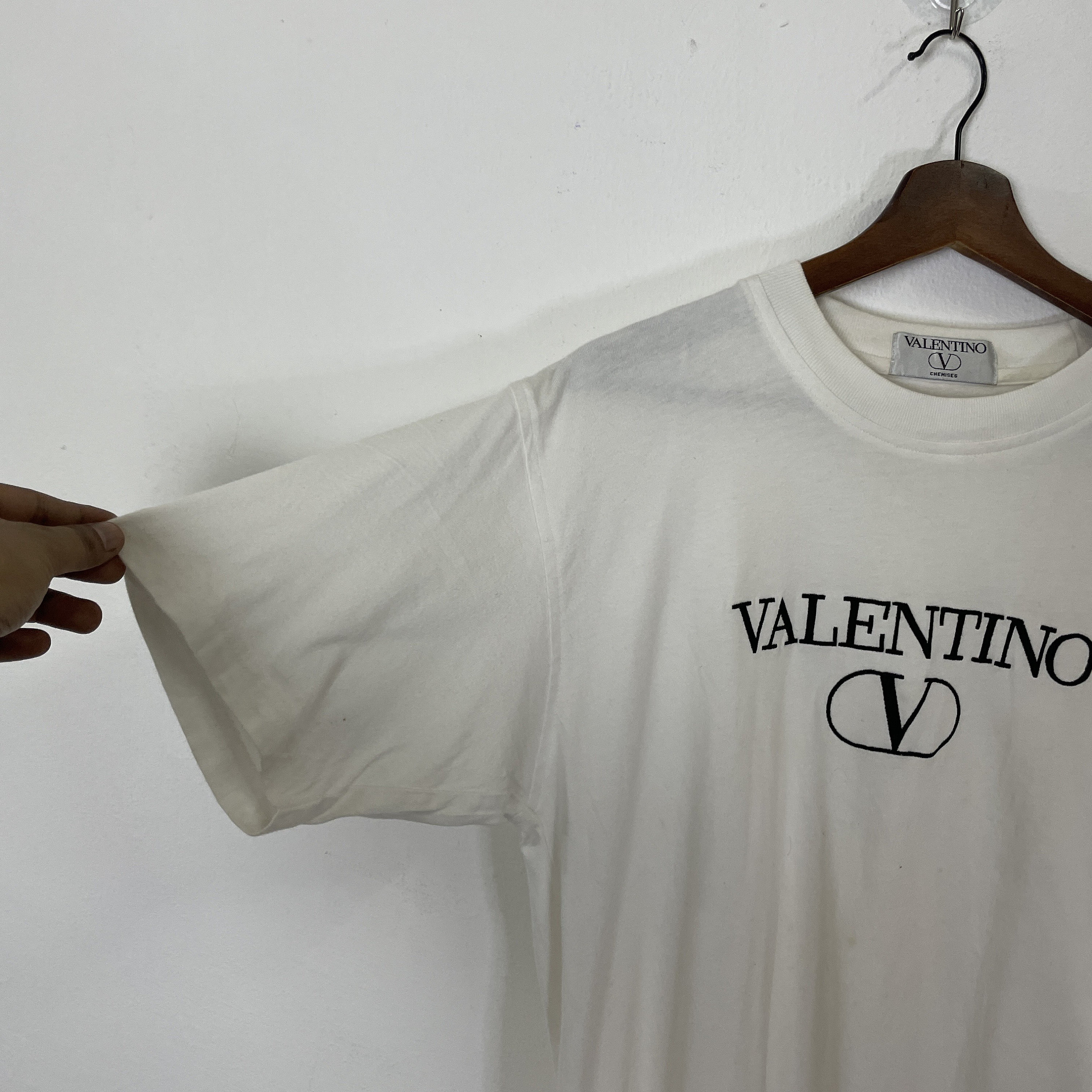 Vintage Valentino Embroidery Big Logo Tee Vintage Valentino 