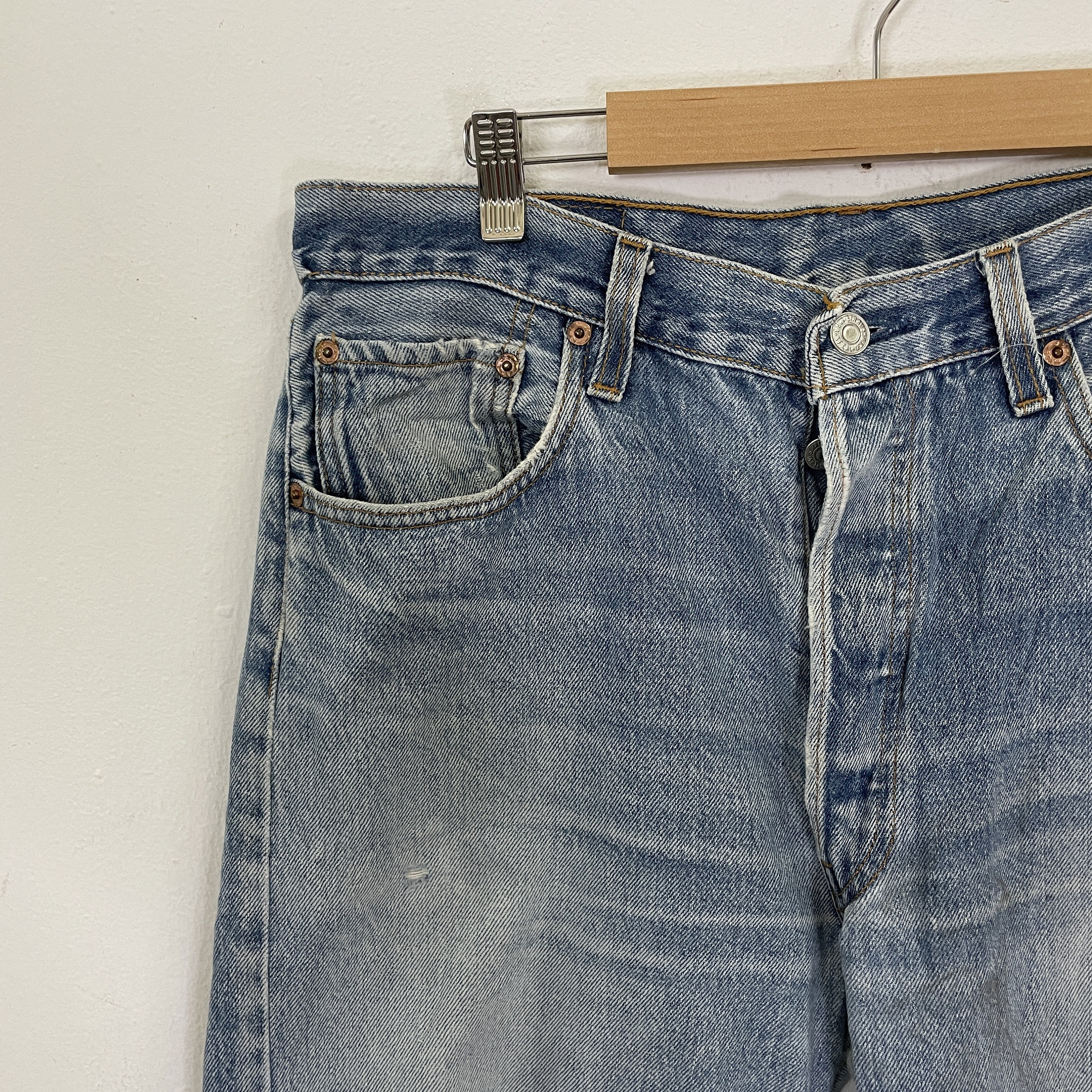 Vintage 90s Levis 501 Distressed Denim Jeans Vintage 90s