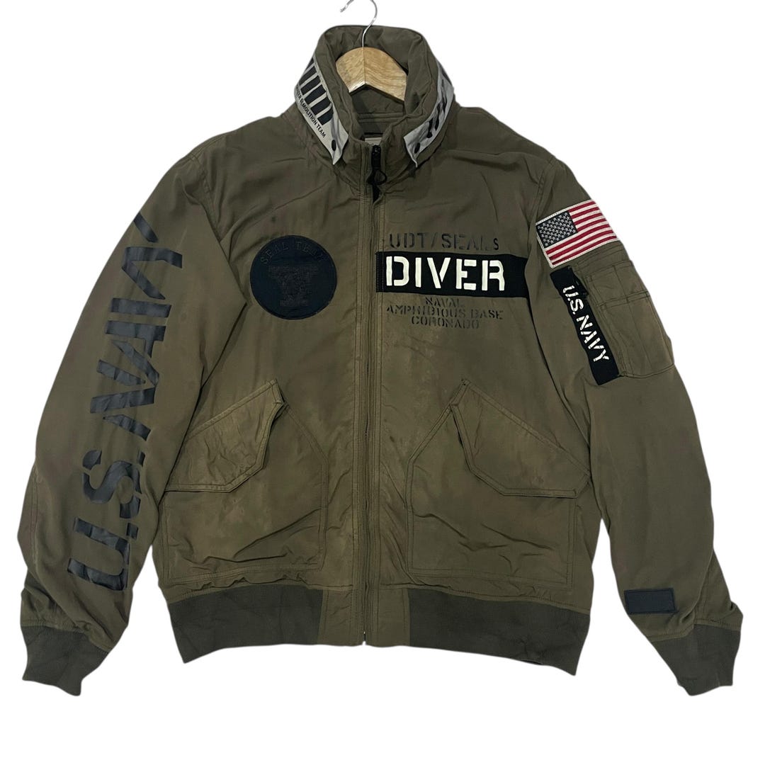 AVIREX U.S. NAVY DIVER ジャケット L Vintage Avirex U.S Navy Jacket Vintage Avirex Diver U.S Navy